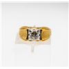 Image 1 : 14K GOLD RING SZ 11 W CLEAR STONE