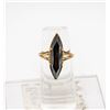Image 1 : 10K GOLD RING W BLK TOURMALINE SZ 7