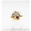 Image 1 : 14K GOLD RING RUBY & DIAMONDS SZ 5