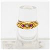 Image 1 : 18K GOLD RING W RUBIES & DIAMOND SZ 6.5