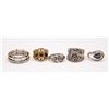 Image 1 : LOT OF 5 ASSORTED RINGS