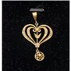 Image 1 : 14K GOLD HEART PENDANT W DIAMOND