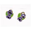 Image 1 : PAIR OF ANTIQUE FLORAL CLIP EARRINGS