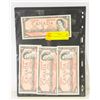 Image 1 : LOT OF 4 1954 CANADA 2 DOLLAR BILLS