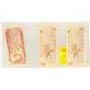 Image 1 : LOT OF 3 VINTAGE CANADA 2 DOLLAR BILLS