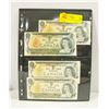 Image 1 : LOT OF 4 UNCIR CANADA 1 DOLLAR BILLS