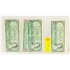 LOT OF 4 1954 CANADA 1 DOLLAR BILLS