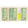 Image 1 : LOT OF 4 1954 CANADA 1 DOLLAR BILLS