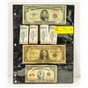 Image 1 : LOT OF ASSORTED VINTAGE US CURRENCY, ETC