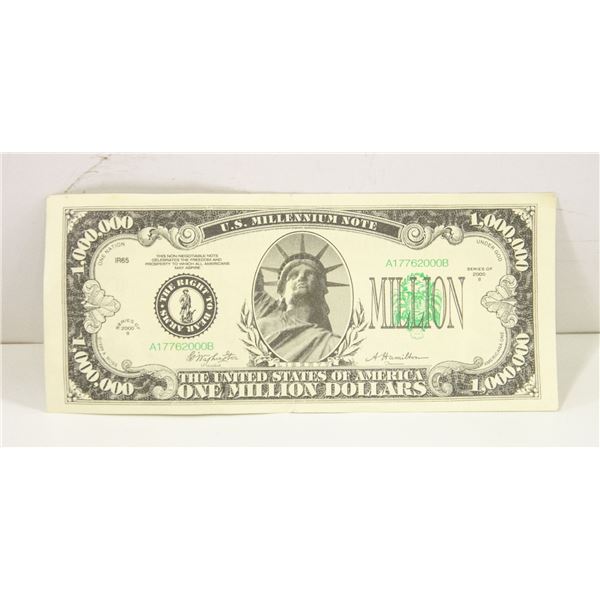 NOVELTY US 1 MILLION DOLLAR BILL