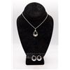Image 1 : STERLING SILVER NECKLACE & EARRINGS