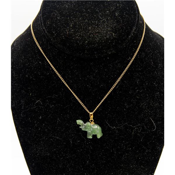 GOOD LUCK JADE ELEPHANT NECKLACE