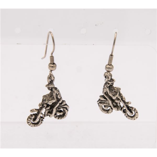 PAIR OF MOTORCYCLE EARRINGS