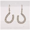 Image 1 : RHINESTONE HORSESHOE EARRINGS