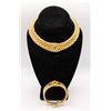 Image 1 : GOLD TONE WOVEN NECKLACE & BRACELET
