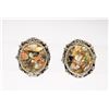 Image 1 : ANTIQUE MOSAIC CLIP EARRINGS