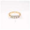 Image 1 : 14K GOLD RING W 5 DIAMONDS SZ 9