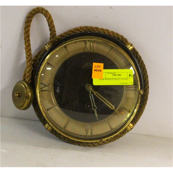 1950S WINDUP WALL CLOCK