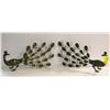 Image 1 : PAIR COPPER PEACOCK WALL ART
