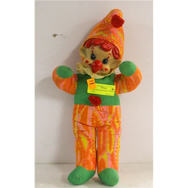 VINTAGE CLOWN DOLL W LIGHT UP NOSE