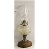 Image 1 : ANTIQUE COPPER BASE OIL LAMP W SHADE