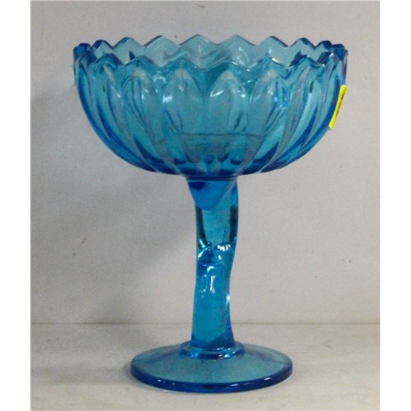 FANCY BLUE GLASS BOWL