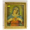 Image 1 : ANTIQUE PICTURE OF VIRGIN MARY