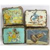 Image 1 : FOUR VINTAGE TIN LUNCH BOXES AS IS