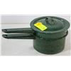 Image 1 : GREEN ENAMEL POT SET