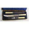 Image 1 : ANTIQUE SHEFFIELD CARVING SET W BOX