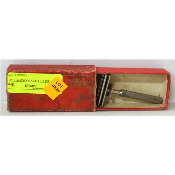ANTIQUE SAFETY RAZOR W BOX