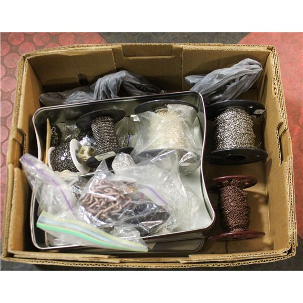 LOT OF ASSORTED JEWELRY MAKING SUPPLIES