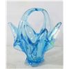 Image 1 : VINTAGE BLUE GLASS ART VASE