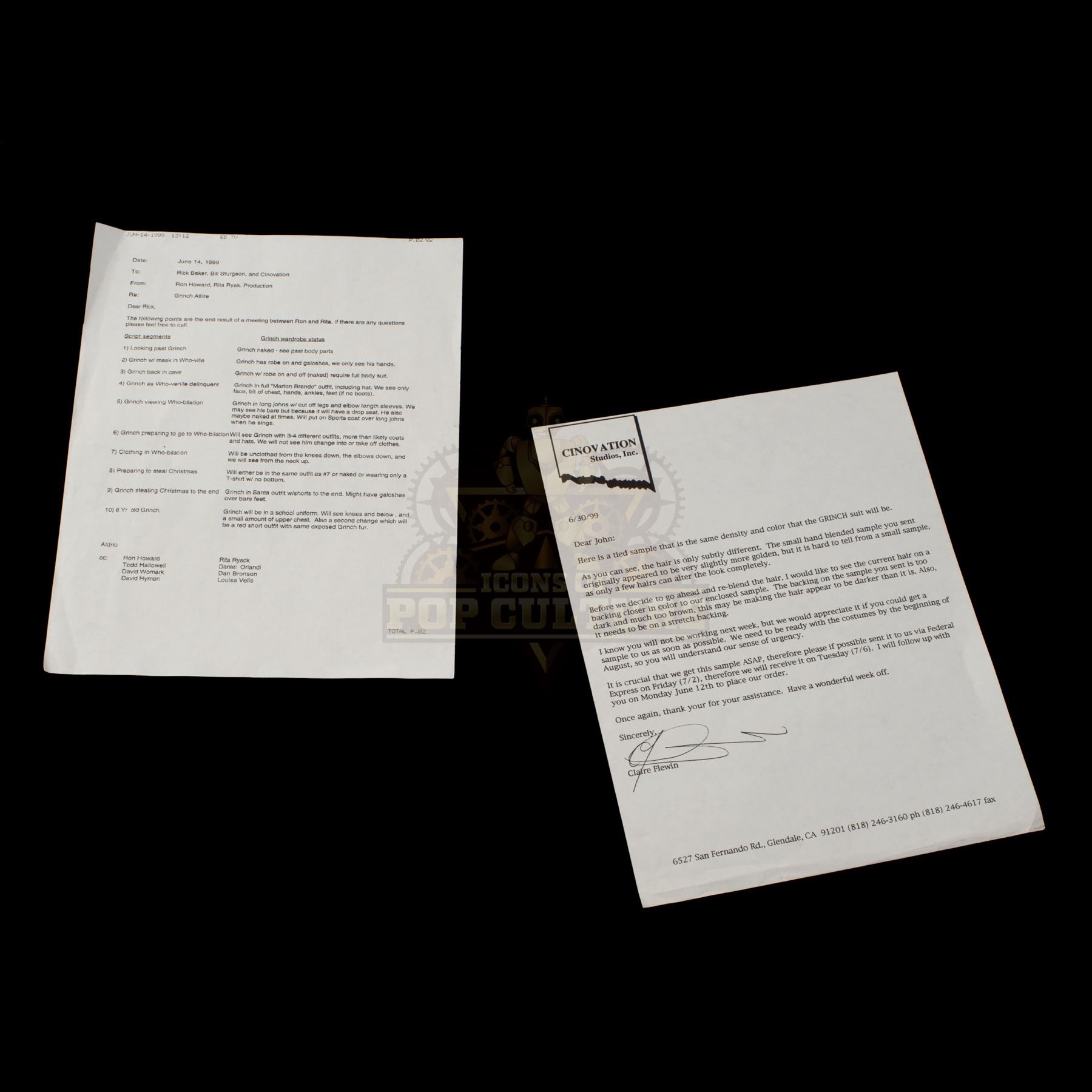 How the Grinch Stole Christmas – Grinch Costume Paperwork – H195