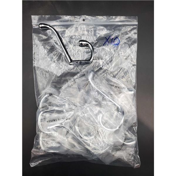 Lot of 10 Robe Hooks