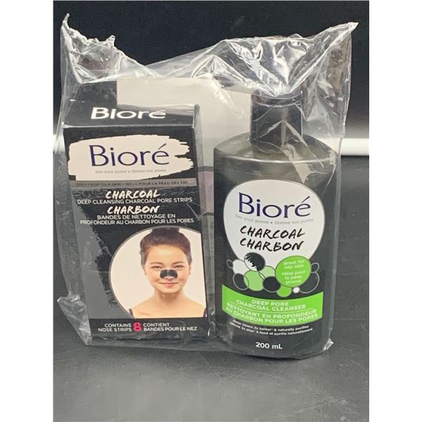 Biore Charcoal Pore Strips and Deep Pore Charcoal Cleanser
