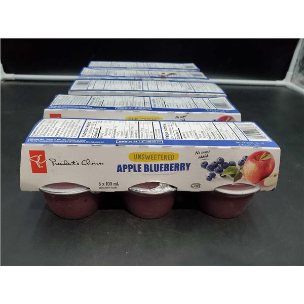 Presidents Choice Unsweetend Apple Blueberry (5 x 6 x 100ml)