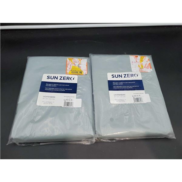 SunZeroÊOne Panel x2 Cyrus Blu Curtains