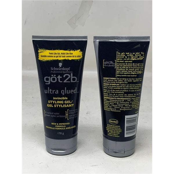 NEW Got 2B Ultra Glued Styling Gel Lot of 2
