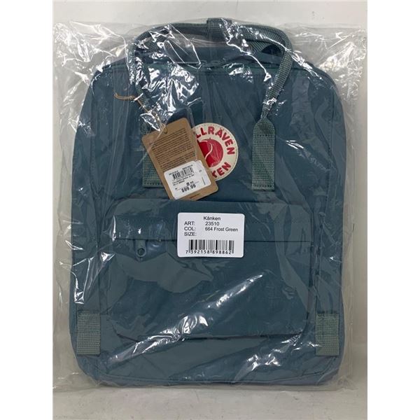 NEW Fjallraven Kanken Frost Green Full Size Backpack