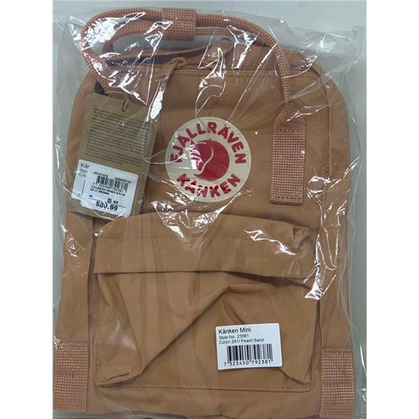 NEW Fjallraven Kanken Peach Sand Mini Backpack