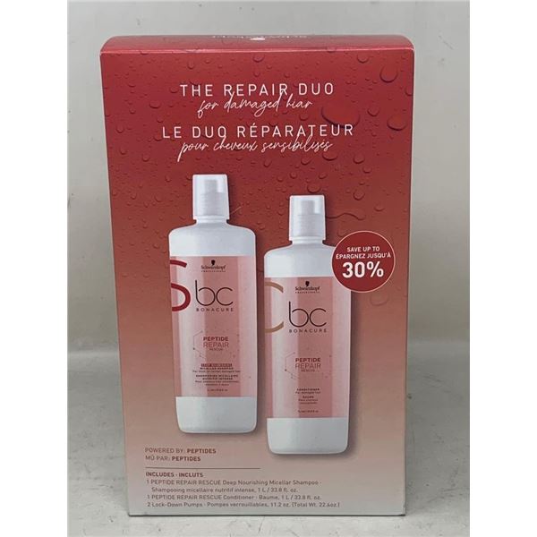 NEW Schwarzkopf Hair Care Reptide Repair Rescue Duo