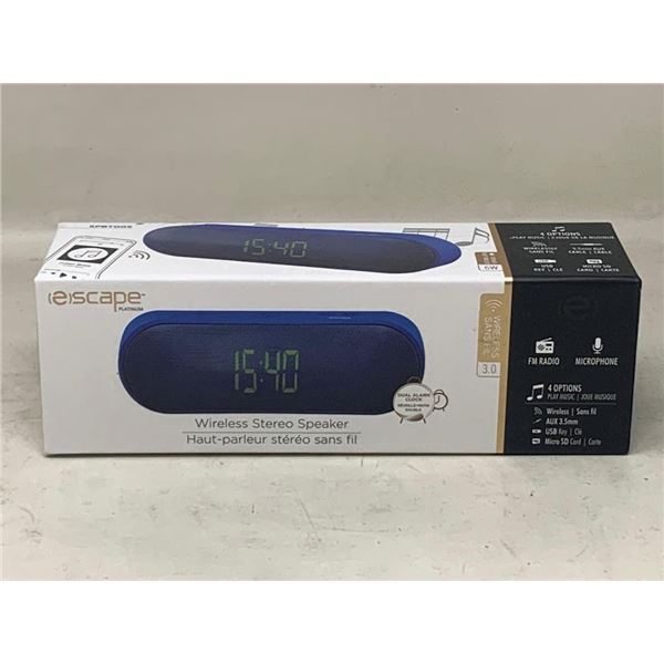 NEW (e)scape Wireless Stereo Speaker BLUE