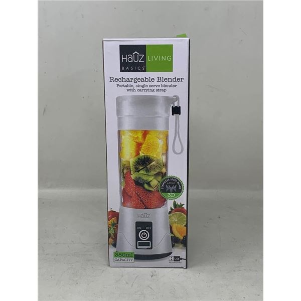 NEW Hauz Living USB Rechargeable Blender Single Serve w/strap 380ml Capacity