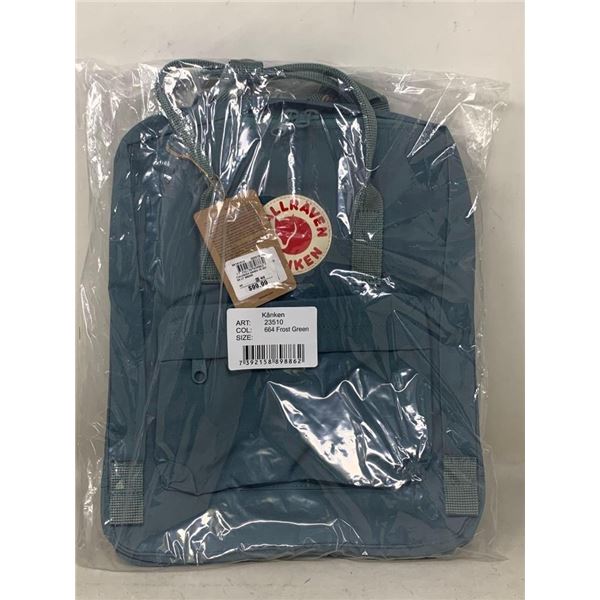 NEW Fjallraven Kanken Full Size Backpack Frost Green