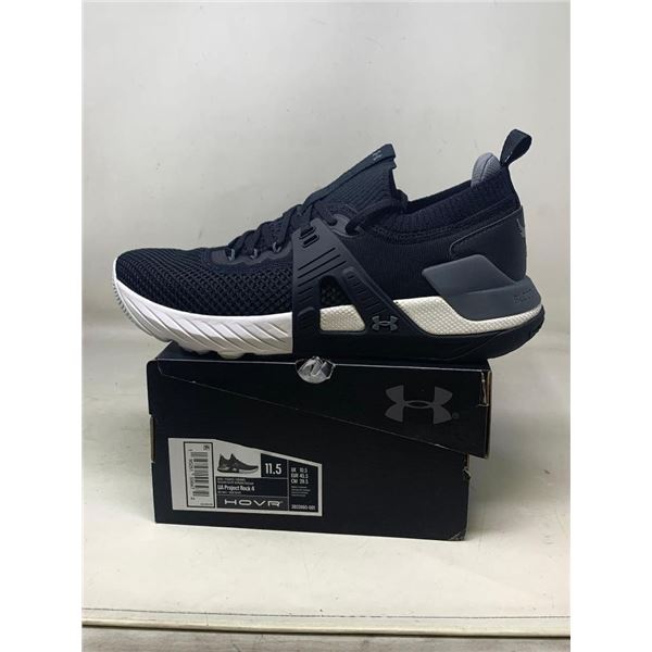 NEW Under Armour HOVR UA Project Rock 4 Blk/Wht Size 11.5