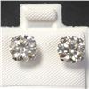 Image 1 : 10K White Gold Moissanite(2ct) Earrings (~Size )(Ring is resizable for $40) (~length inches), Made i
