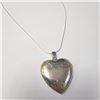 Image 2 : Silver Locket 16" Necklace (~Size )(Ring is resizable for $40) (~length inches), Suggested Retail Va