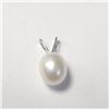 Image 1 : 14K White Gold Fresh Water Pearl Pendant (~Size )(Ring is resizable for $40) (~length inches), Sugge