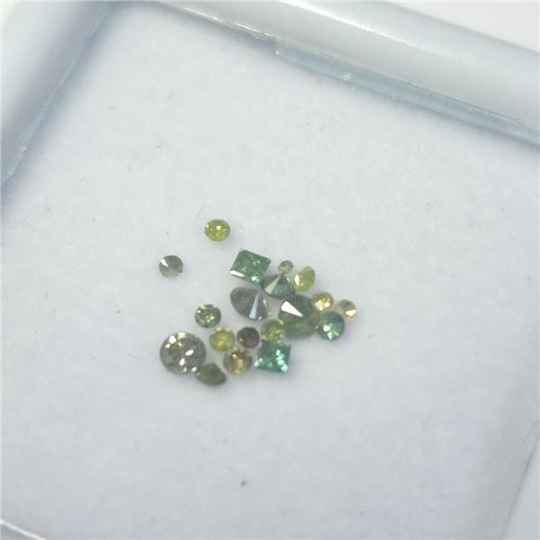 Natural Green Diamond Color Treated(APP 0.5ct) (~Size )(Ring is resizable for $40) (~length inches),